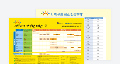 어린이 예방접종 일정표 미리보기
